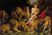 RUBENS, Pieter Pauwel Daniel in the Lion's Den af oil painting on canvas
